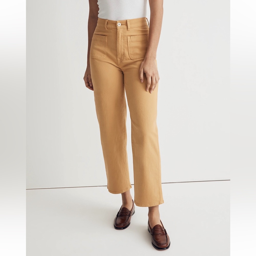 Madewell NWT Tall Emmett 2.0 Wide-Leg Crop Pants Size 27T  High Rise